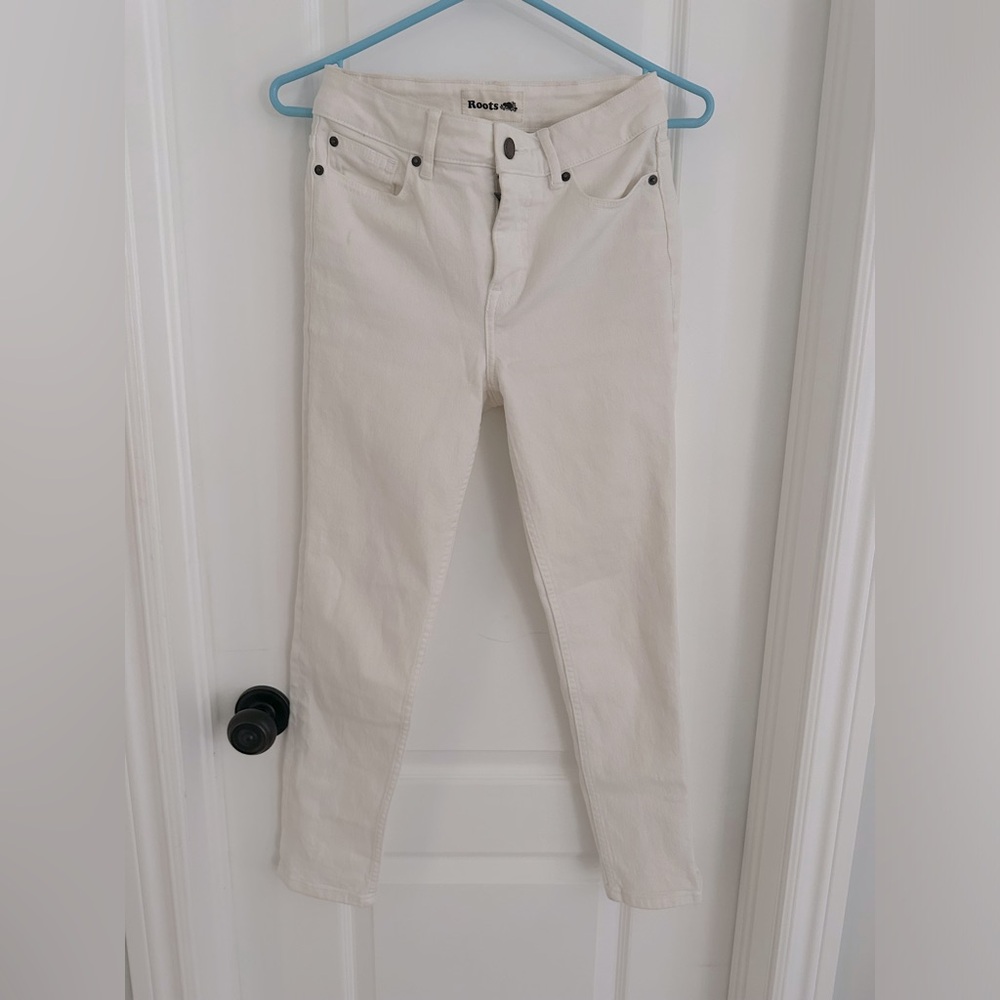 Roots white straight jeans - 25